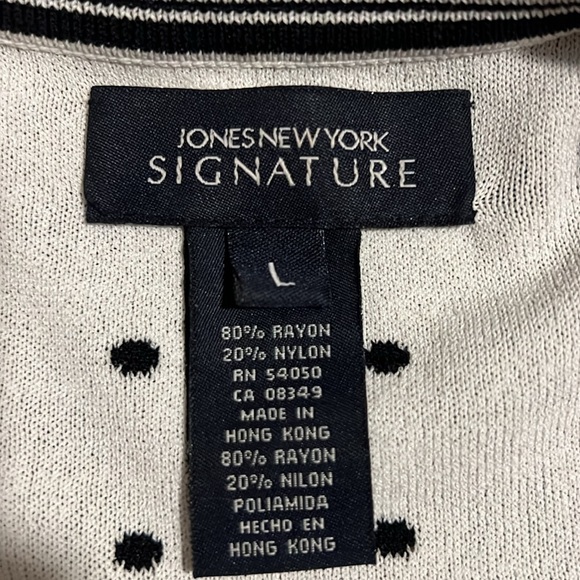 Jones of New York Signature Polka Dot Cardigan - Picture 3 of 9